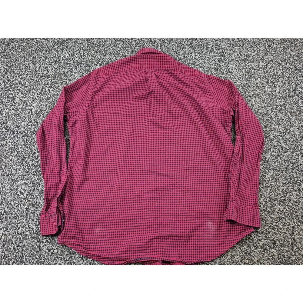 Polo Ralph Lauren Long Sleeve XL Mens Red Black Gingham Check Button Down‎